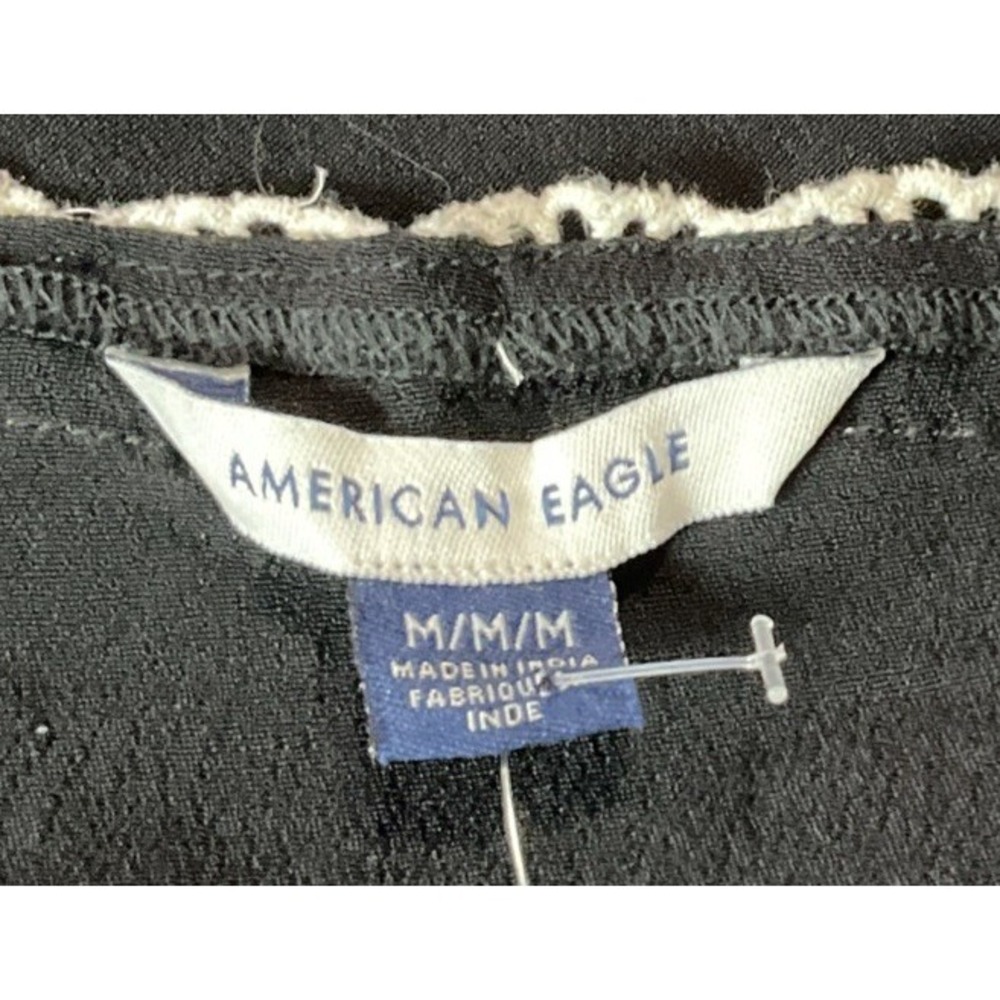 American Eagle Outfitter Women's  Size M Black Boho Cottage Core Midi Dress NWT - Picture 3 of 13